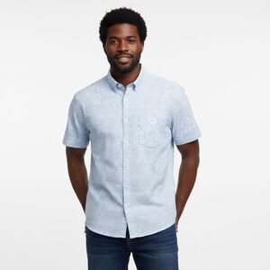 Southern Marsh 2X Linen Cotton Short Sleeve Button Down Shirt Preppy Boho Retro